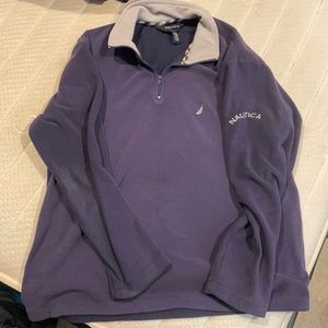 Navy blue Nautica fleece quarter zip